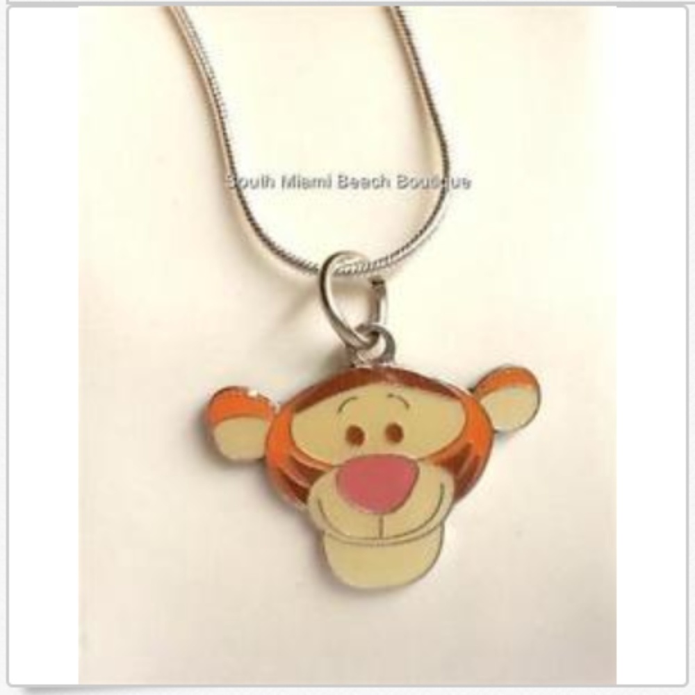Silver Disney Winnie the Pooh Tigger Necklace 18"